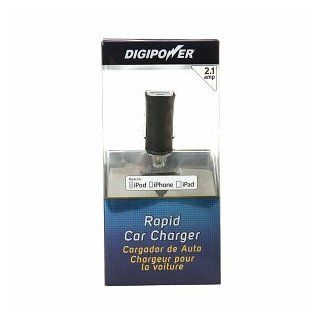 DigiPower PD PC502 2.1 Amp Rapid 12 Volt Car Charger for Apple Devices and iPads with 30 Pin Connector   Retail Packaging   Black: Cell Phones & Accessories