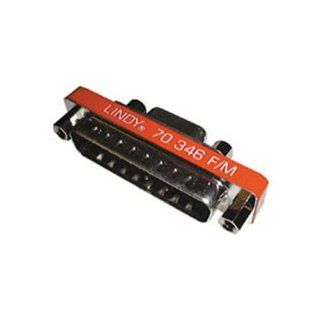 LINDY 25 Way D Male to 9 Way D Female Mini Serial Adapter (70346): Computers & Accessories