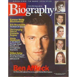 Biography Magazine July 2002   Ben Affleck, Erin Brockovich, Gloria Vanderbilt, Willem Dafoe: Books