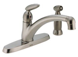 Delta Faucet 488 SSWF Michael Graves Single Handle Kitchen Faucet, Stainless   Touch On Kitchen Sink Faucets  