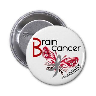 Brain Cancer BUTTERFLY 3 Pinback Buttons