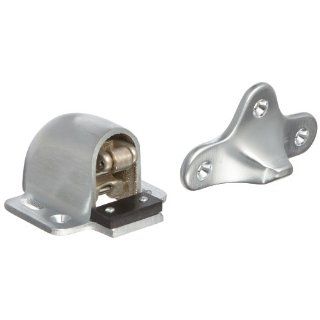 Rockwood 491R.26D Brass Floor Mount Automatic Door Holder with Stop, Satin Chrome Plated Finish, 1/2" or Less Door to Floor Clearance, Includes Fasteners for Use with Solid Wood Doors and Concrete Floors: Industrial Hardware: Industrial & Scientif
