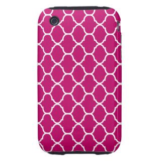 Pink Rouge Villa Print iPhone 3 Tough Cover
