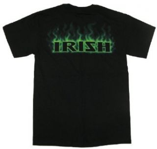 Irish Leprechaun T shirt Green Flames St. Paddy's Day small: Clothing