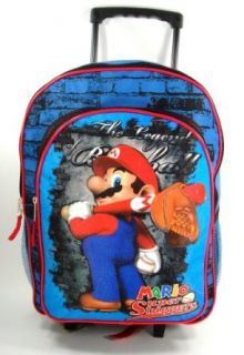 Nintendo Super Mario Rolling Backpack Full Size   Super Sluggers Baseball: Clothing