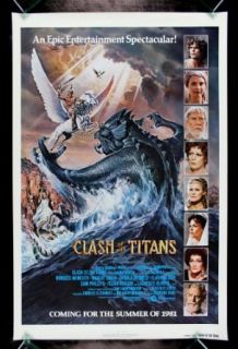 CLASH OF THE TITANS * CineMasterpieces ORIGINAL MOVIE POSTER RELEASE THE KRAKEN: Entertainment Collectibles