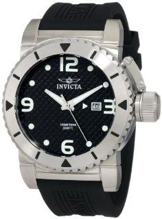 Invicta Men's 1431 Sea Hunter Black Dial Rubber Watch: Invicta: Watches