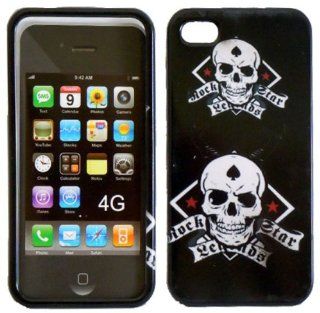 Apple Iphone 4 4S AT&T Verizon Sprint Designer HARD PROTECTOR COVER CASE SNAP ON PERFECT FIT  Rockstar: Cell Phones & Accessories
