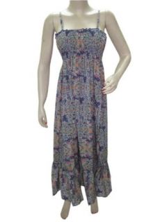 Bohemian Dress Long Maxi Dress Party Colorful Blue Flower Printed Boho Dresses at  Womens Clothing store: Caftans Cocktail Dresses