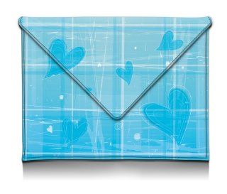 MyGift 8 10 Inch Brilliant Blue Plaid with Hearts Design Envelope Style Synthetic Leather Netbook Tablet Envelope Sleeve Slip Case Slim Fit Carry Bag for Apple iPad 1, 2 & 3 Kindle Fire HD 8.9 Samsung Galaxy Tab 2 10.1: Kindle Store