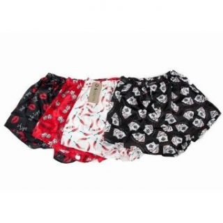   Mens Underwear Patterned Satin Boxers (Pack of 4) (Small (Waist: 30 32inch)) (Red/Black/White) at  Mens Clothing store