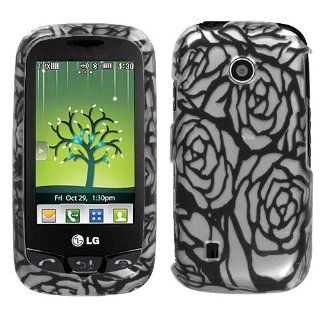Silver Rose Splash Protector Case for LG Cosmos Touch VN270: Cell Phones & Accessories