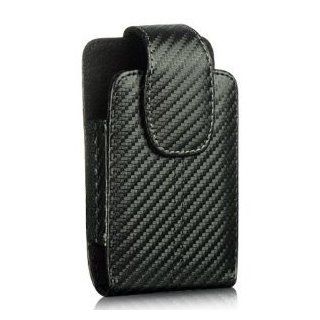 VMG For Nokia Lumia 520 521 Cell Phone Vertical Leather Holster Belt Clip Case Cover   Black Carbon Fiber Design: Cell Phones & Accessories