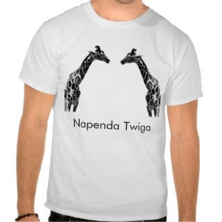 I love giraffes (napenda twiga) tees