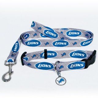 BSS   Detroit Lions NFL Dog Collar & Leash Set (Medium) 