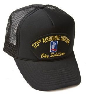 Delux 3D Patch Embroidery Trucker Hat, 173rd Airborne Brigade Sky Soldiers: Clothing