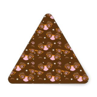 Cute April fools pattern design Triangle Stickers