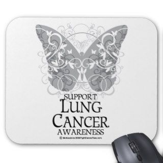 Lung Cancer Butterfly Mouse Pad