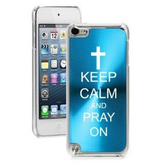 Apple iPod Touch 5th Generation Light Blue 5B529 hard back case cover Keep Calm and Pray On Cross Cell Phones & Accessories