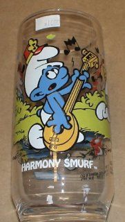 The Smurfs Harmony Smurf Vintage Drinking Glass  Drinkware Sets  