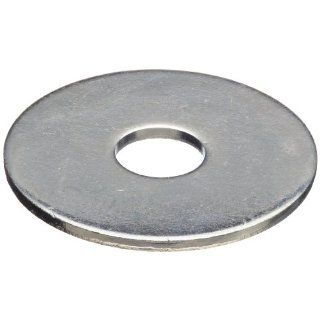 Steel Flat Washer, Zinc Plated Finish, 1/4" Hole Size, 0.531" ID, 3" OD, 0.0655" Nominal Thickness, Made in US (Pack of 5): Industrial & Scientific