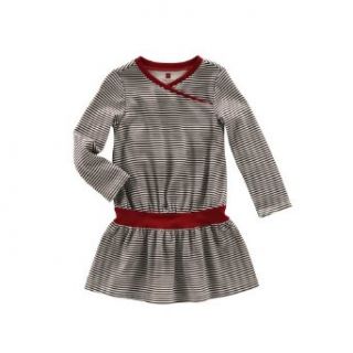 Tea Collection Baby Striped Long Sleeve Dress, Walnut 6 12 Months: Clothing