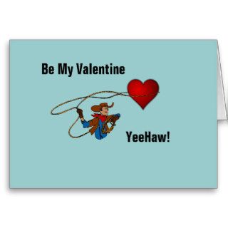 Cowboy Valentine's Day Card Be My Valentine