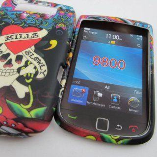HARD PHONE CASES COVERS SKINS SNAP ON FACEPLATE PROTECTOR FOR RIM BLACKBERRY SLID UP SLIDER BB TORCH 9800 / TORCH 4G 9810 / LOVE KILLS SLOWLY TATTOO (WHOLESALE PRICE): Cell Phones & Accessories