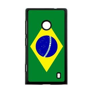 Charming Character Brazil Brazilian Flag Nokia Lumia 522 Case Cover Generic: Cell Phones & Accessories