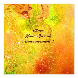 SAPPHO ,DANCE ,MUSIC AND POETRY, Gold Sparkles Personalized Announcements