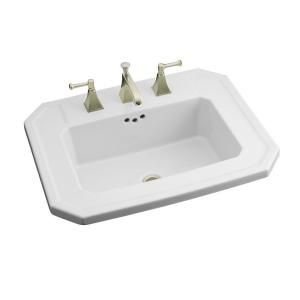 KOHLER Kathryn Self Rimming Bathroom Sink in White K 2325 8 0