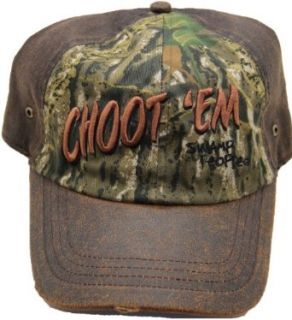 Swamp People Cap Hat Choot Em' Camo Ripped Cap: Clothing