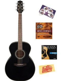 Takamine GN30 BLK G Series NEX Acoustic Guitar Bundle with Instructional DVD, Strings, Pick Card, and Polishing Cloth   Black: Everything Else