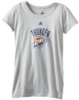 NBA Oklahoma City Thunder Center Logo Women's T Shirt, Medium, Light Ash Heathered : Sports Fan T Shirts : Sports & Outdoors