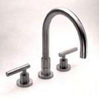 Newport Brass 9901L/26 East Linear Double Handle Widespread Kitchen Faucet with Metal Lever Handles (Lo, Polished Chrome   Touch On Kitchen Sink Faucets  