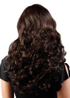 Western Womens Fashion Long CHESTNUT Natural Wig Wave Curly Full Wigs JF010351 : Hair Replacement Wigs : Beauty