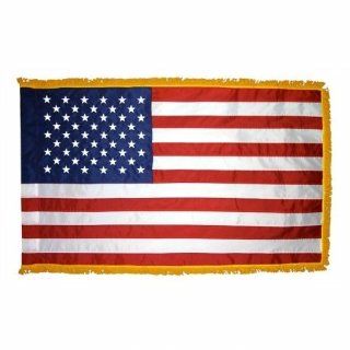Annin Flagmakers 21600 4 ft. x 6 ft. Nylon Glo US Indoor Flag with Fringe: Home & Kitchen