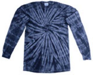 Tie Dye Youth Cotton Long Sleeve Tee, Navy Spider, Xs  