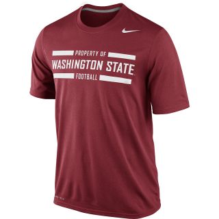NIKE Mens Washington State Cougars Practice Legend Short Sleeve T Shirt   Size: