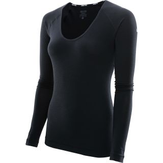 NIKE Womens Pro Core Fitted Studio Long Sleeve Shirt   Size: Small, Black