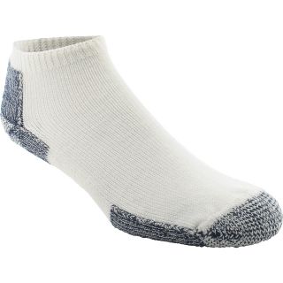 Thorlo Mens Thick Cushion Lo Cut Running Socks   Size: Large, White/navy