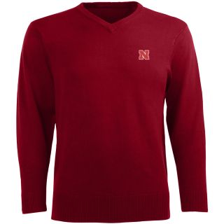 Antigua Mens Nebraska Cornhuskers Ambassador Knit V Neck Sweater   Size: Large,