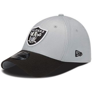 NEW ERA Mens Oakland Raiders TD Classic Grey 39THIRTY Flex Fit Cap   Size: