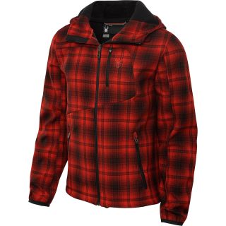 SPYDER Patsch Novelty Hoodie Softshell Jacket   Size: Xl, Red Plaid