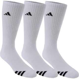 adidas Mens Cushioned Athletic Crew Socks   3 Pack   Size: Large, White/black