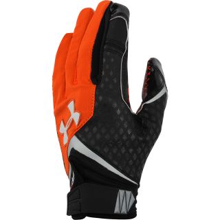UNDER ARMOUR Adult Nitro Football Gloves   Size: Large, Orange/black