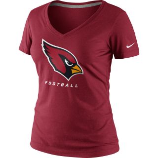 NIKE Womens Arizona Cardinals Legend Logo V Neck T Shirt   Size: Small, Tough