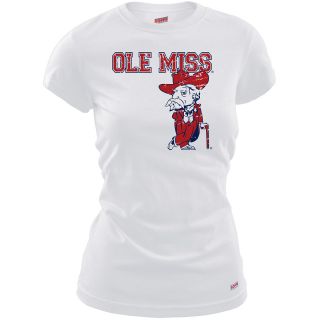 MJ Soffe Womens Mississippi Rebels T Shirt   White   Size Large, Mississippi