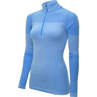 NIKE Womens Dri Fit Knit 1/2 Zip Long Sleeve Running Shirt   Size: Medium,