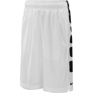 NIKE Boys Elite Stripe Basketball Shorts   Size: Xl, White/black